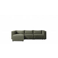 ECKSOFA Nevio - Grün, Holzwerkstoff/Textil (185/290cm) - Fun Möbel