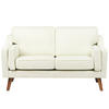 2-SITZER-SOFA cremeweiß Lokka - Hellbraun/Weiß, Textil (150/85/83cm) - Beliani