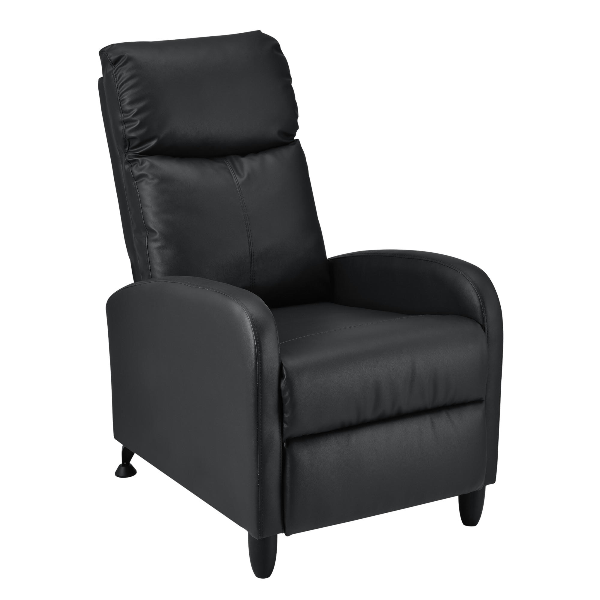 POLSTERSESSEL Bregenz Kunstleder Schwarz - Schwarz, Textil (60/102/92cm) - [en.casa]