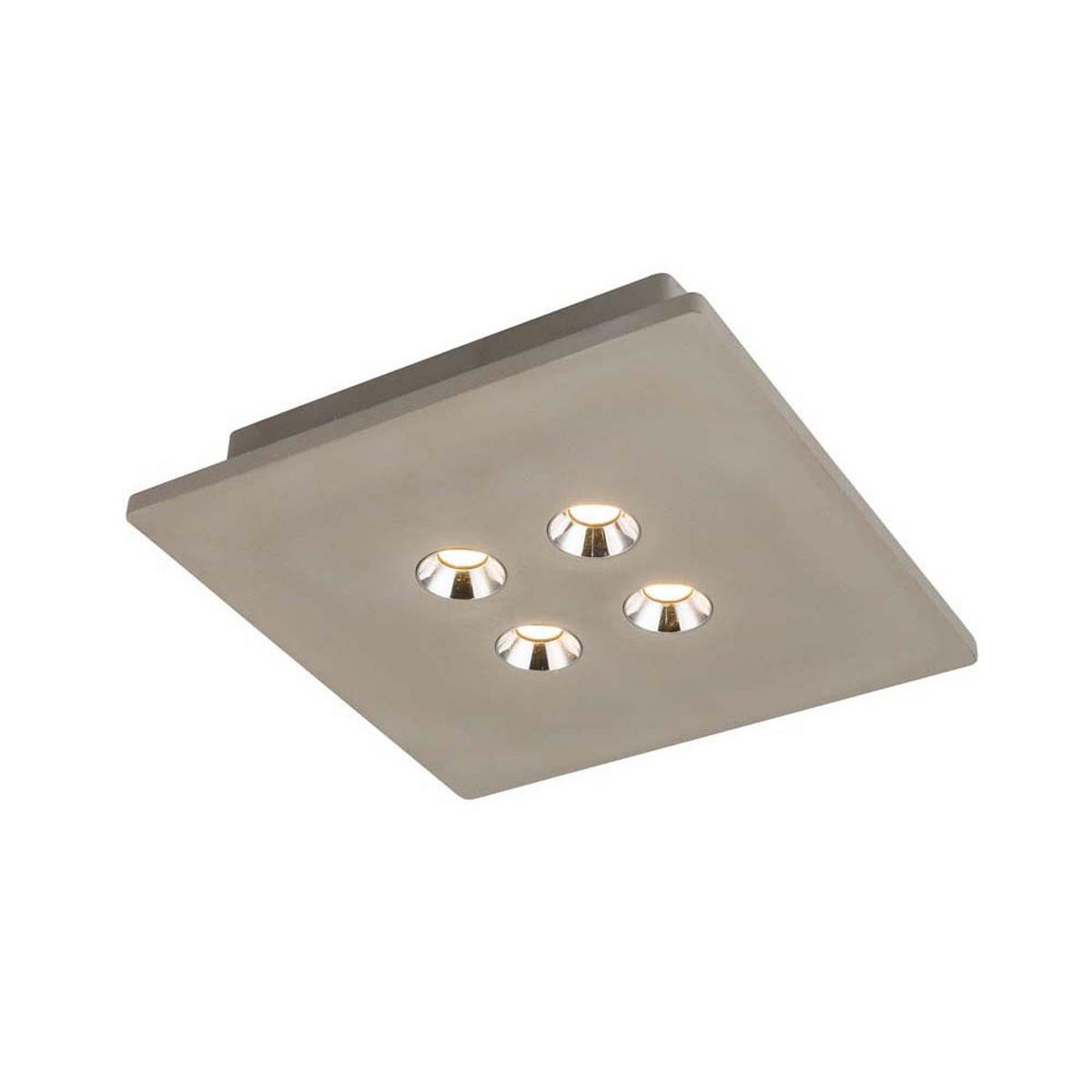 LED DECKENLEUCHTE TIMO Beton Grau - Grau, Stein (25/25/5cm)