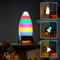 LED-NACHTLICHT - batteriebetrieben mit Bewegungsmelder und Farbwechsel im Raketen Design für Kinderzimmer - Weiß, Kunststoff (9/9/21cm) - Northpoint