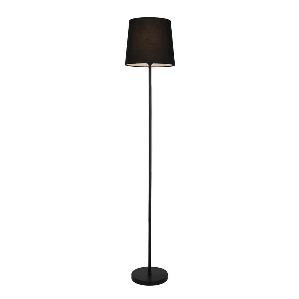 STEHLAMPE VANA - Schwarz, Stehlampe - Braun, Textil/Metall (28/28/150cm) - Home Deluxe