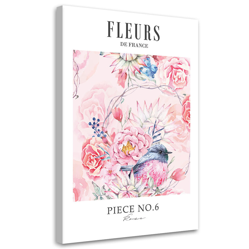 WANDBILD shabby chic pastellfarbene pfingstrosenblüten - Pink, Textil (40/60cm) - Feeby