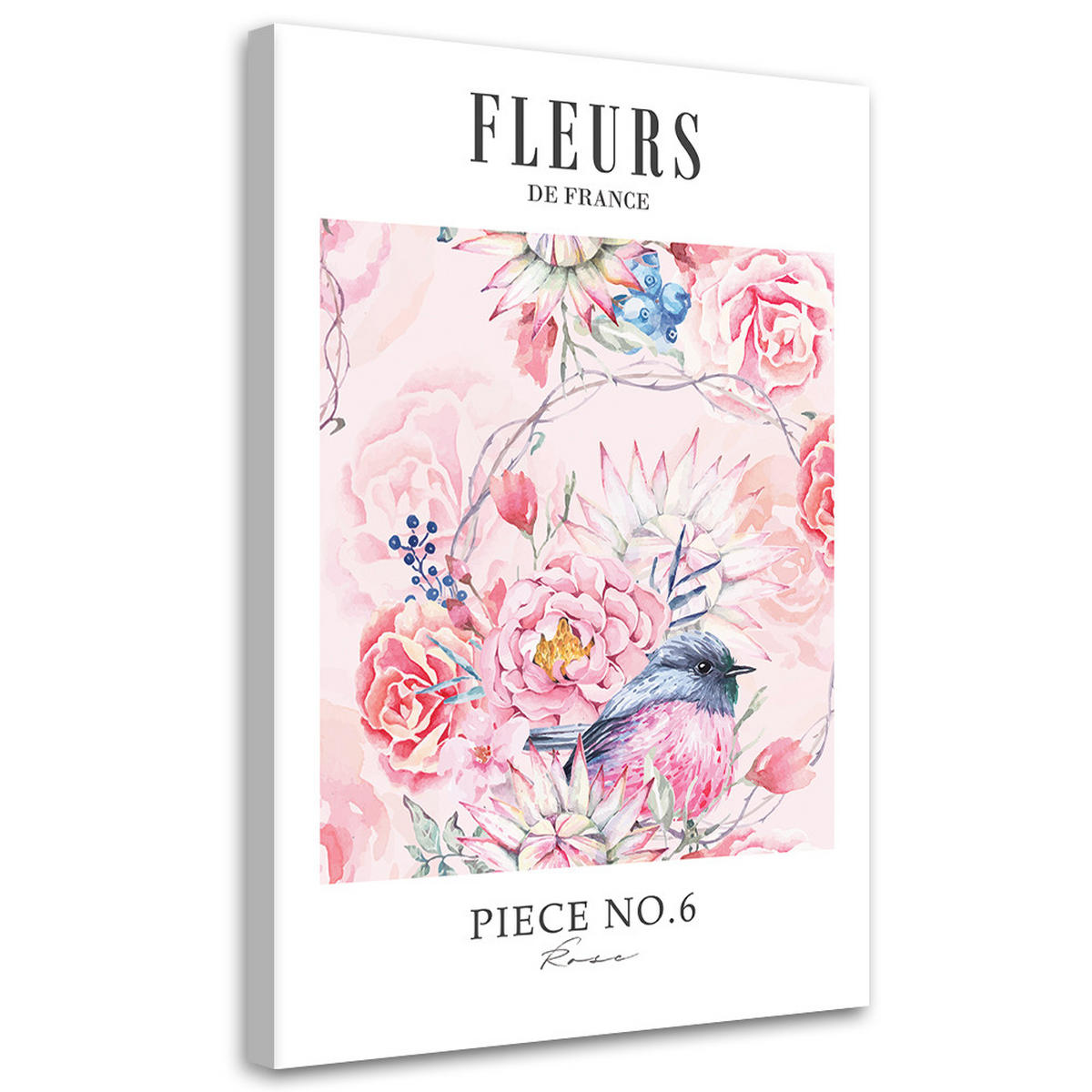 WANDBILD shabby chic pastellfarbene pfingstrosenblüten - Pink, Textil (40/60cm) - Feeby