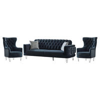 SITZGARNITUR Carlo Anthrazit Stellvariante:2+1+1 - Anthrazit, Holz (170/85/95cm) - Villa Möbel