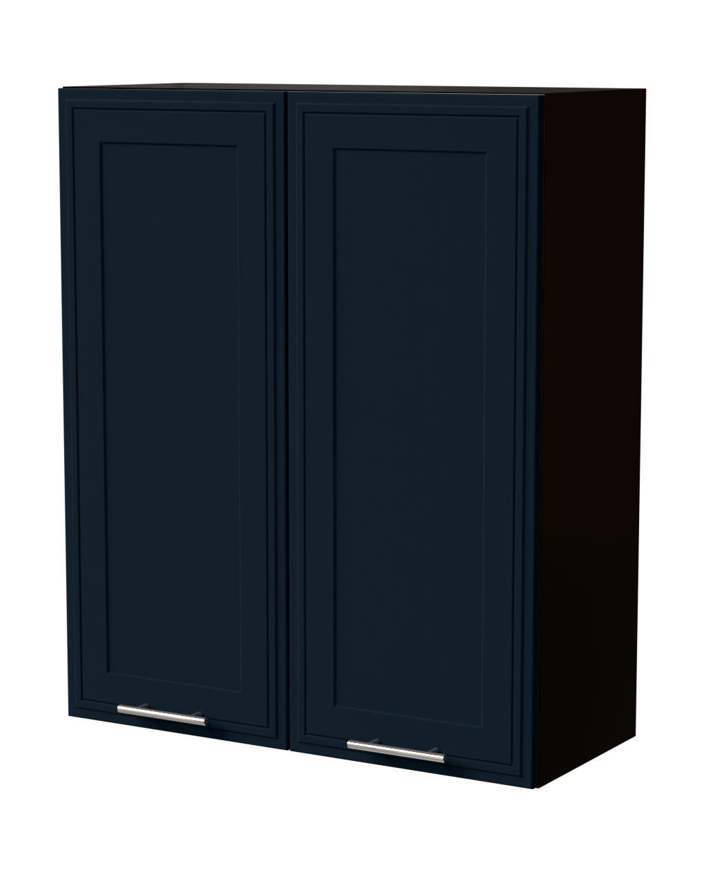 HÄNGESCHRANK Salo W4/80 Schwarz / Indigo Matt 80 / 32,5 / 96cm - Schwarz/Dunkelblau, Holz/Holzwerkstoff (80/96/32.5cm) - Feldmann-Wohnen