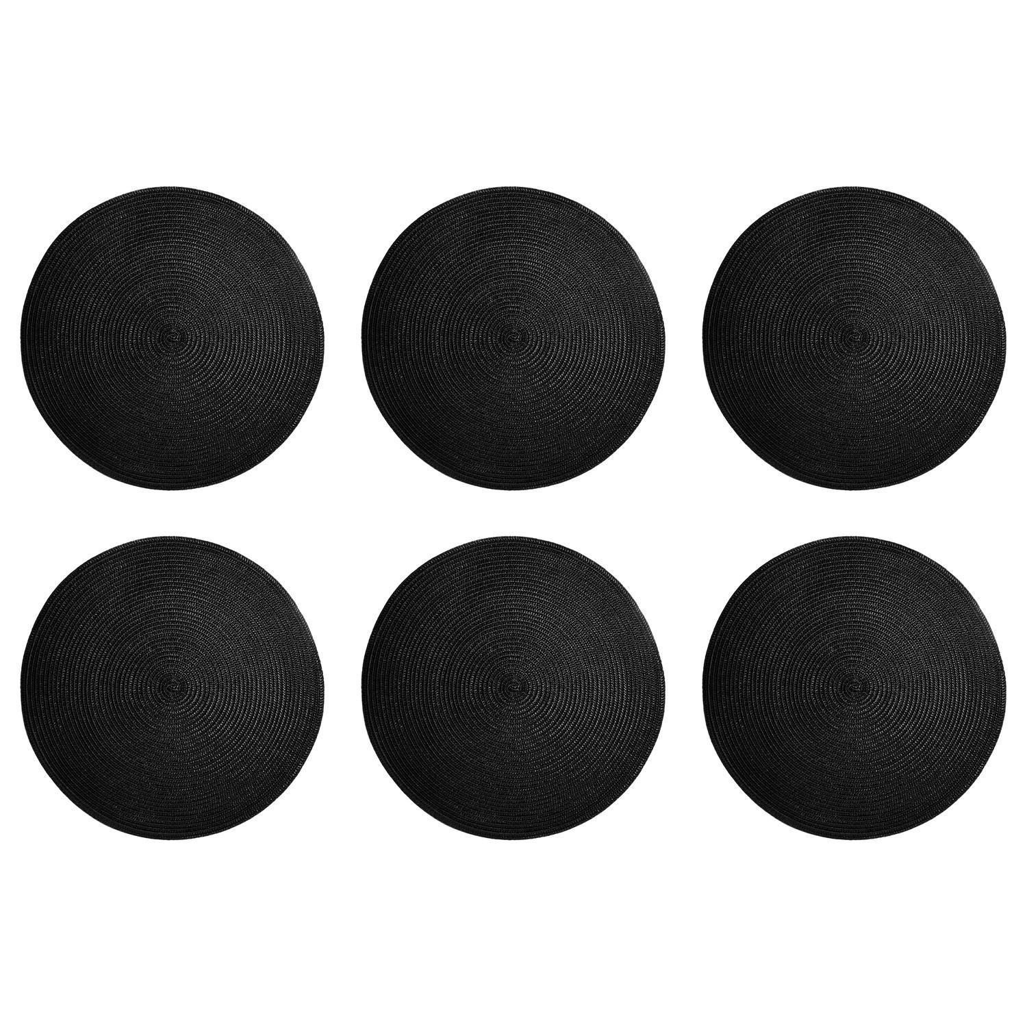 TISCHSET (6er Set) Ambiente - Schwarz, Kunststoff (38/38cm) - Butlers