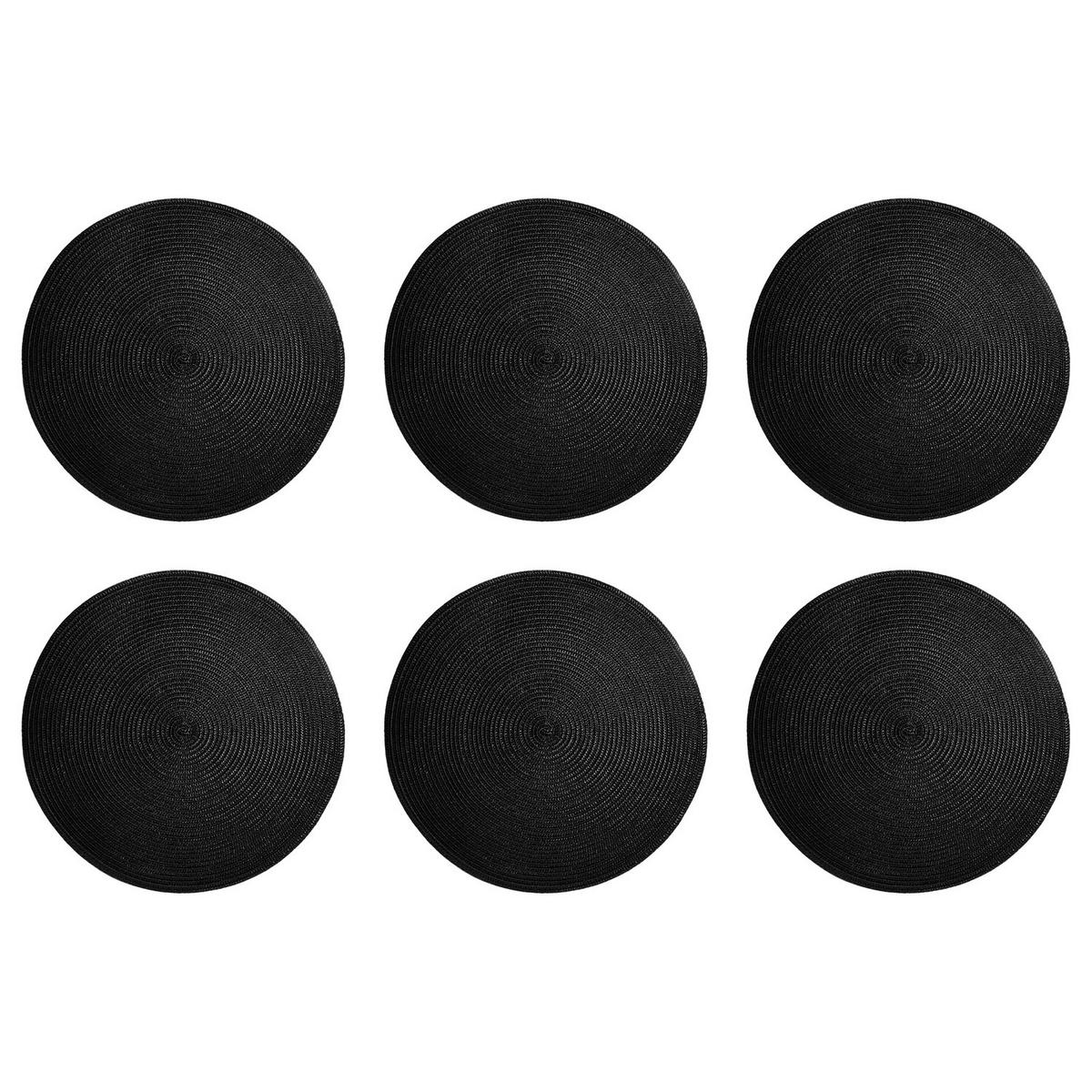 TISCHSET (6er Set) Ambiente - Schwarz, Kunststoff (38/38cm) - Butlers