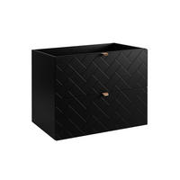 WASCHBECKUNTERSCHRANK TREND Schwarz Matt 80/46/60 cm - Schwarz, Holzwerkstoff (80/60/46cm) - Rodan