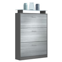 SCHUHSCHRANK Lavia Front in Avola-Anthrazit - Anthrazit, Holzwerkstoff (89/128/23cm) - Vladon