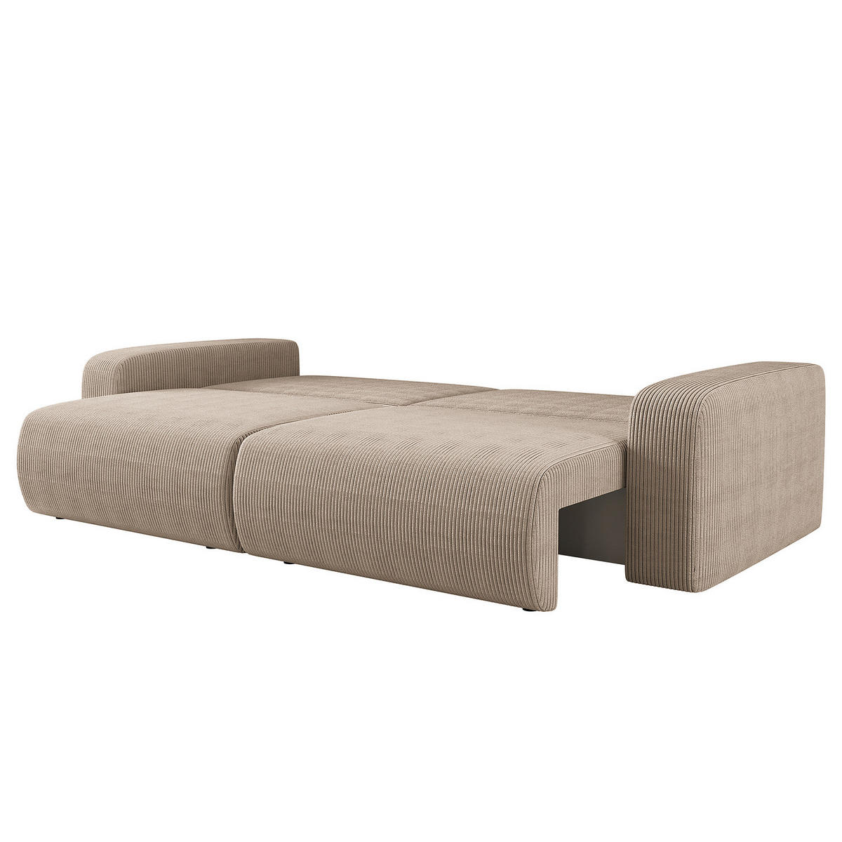 SCHLAFSOFA - Schwarz/Braun, Kunststoff/Textil (245/83/90cm) - home24