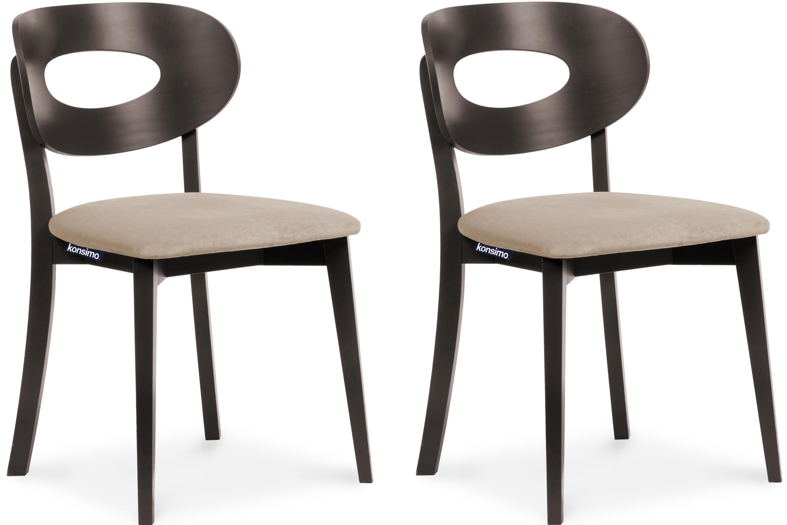 Konsimo® Esszimmerstuhle Beige, Wenge 47x80x45 cm