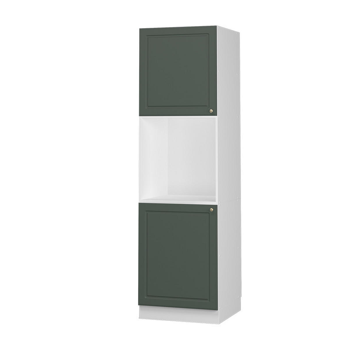 HERDUMBAUSCHRANK Fame-Line Grün-Gold Landhaus 60 cm offen - Weiß/Grün, Holzwerkstoff (60/206.8/58cm) - Vicco