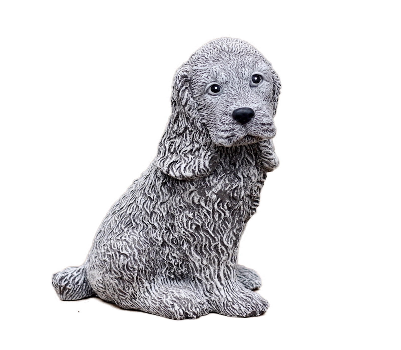 STEINFIGUR Cocker Spaniel, Steinguss frostfest - Grau, Stein (18/24/15cm) - stoneandstyle