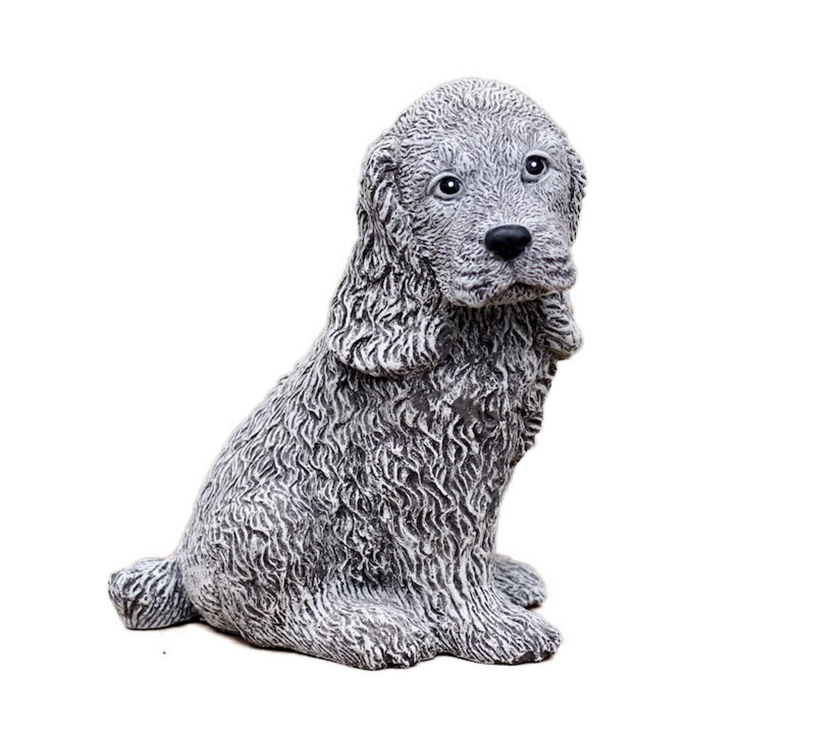 STEINFIGUR Cocker Spaniel, Steinguss frostfest - Grau, Stein (18/24/15cm) - stoneandstyle