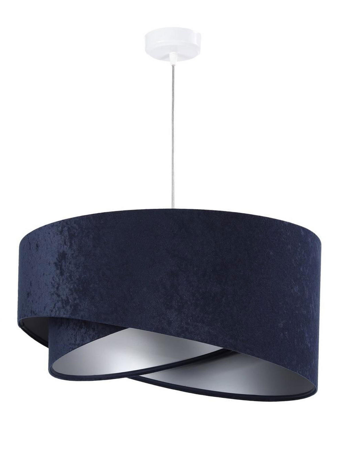 HÄNGELEUCHTE Blau 50/23 cm - Silberfarben, Kunststoff (50/1.3/23cm) - ONZENO