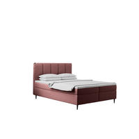 BOXBETT Mit Bettkasten Matratze ADEL Stoff Monolith Rosa 180x200 cm H2-Pocket - Rosa, Holz/Textil (180/200cm) - Kaiser Möbel