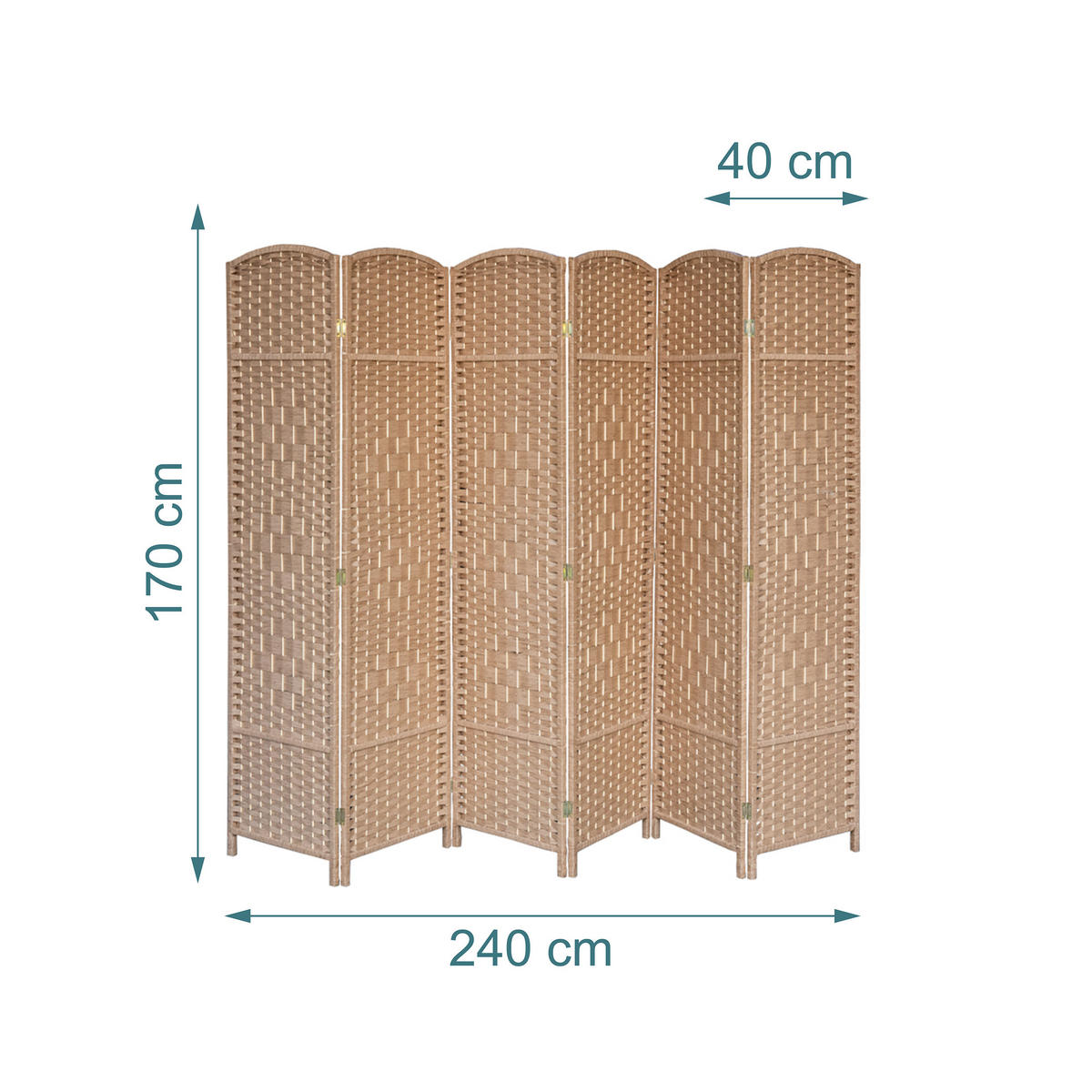OBRAZOVKA - svetlohnedá, drevo/papier (240/170/2cm) - Relaxdays