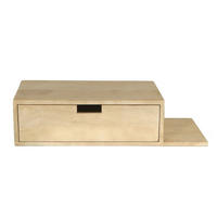 SCHWEBENDER Nachttisch aus Mangoholz 65x30x16cm, natur - Braun, Holz (65/16/30cm) - Giga Meubel