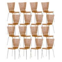 BESUCHERSTUHL 16er Set Holz eiche - Eichefarben, Holz/Metall (43/84/50cm) - CLP