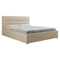 POLSTRBETT Lutko 8040 - Schwarz/Naturfarben, Holzwerkstoff/Kunststoff (140/200cm) - MIRJAN24