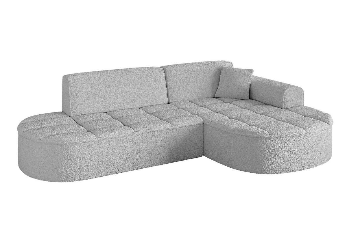 ECKSOFA Ottomane Rechts TARO-L1 - 243x171x79,5 cm Hellgrau - Hellgrau, Holzwerkstoff/Textil (243/171cm) - ALTDECOR