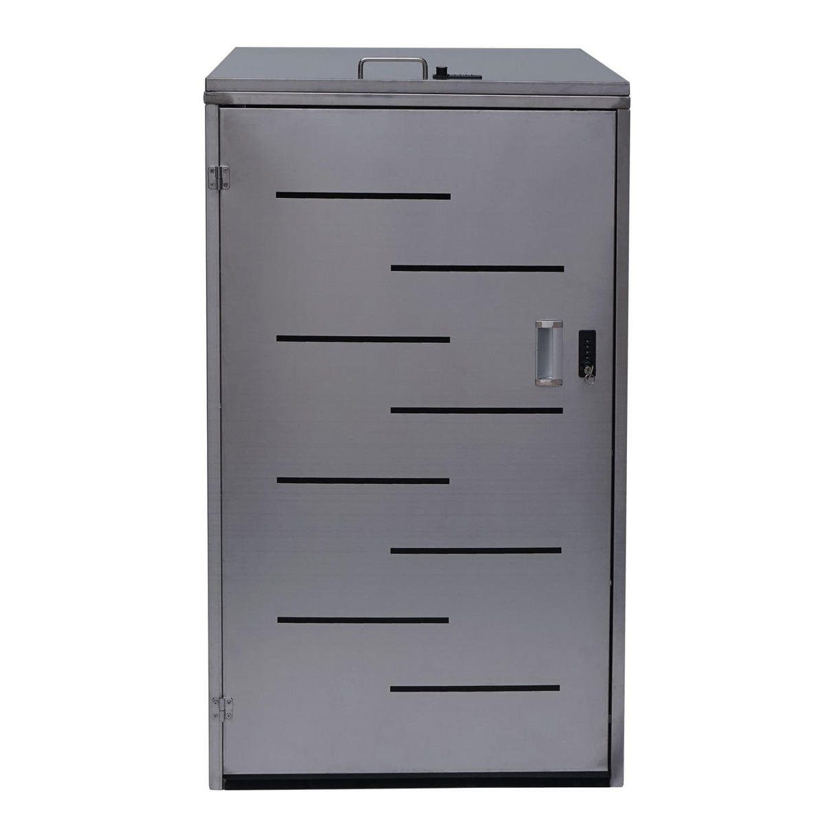 MÜLLTONNENVERKLEIDUNG Silber - Silberfarben, Metall (66/116/80cm) - MCW