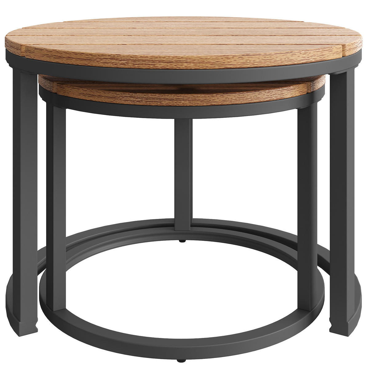 LOUNGEGARNITUR aus Eisen 200x73x76.5cm Grau mit 8 cm Polstern - Grau, Metall - Modfu