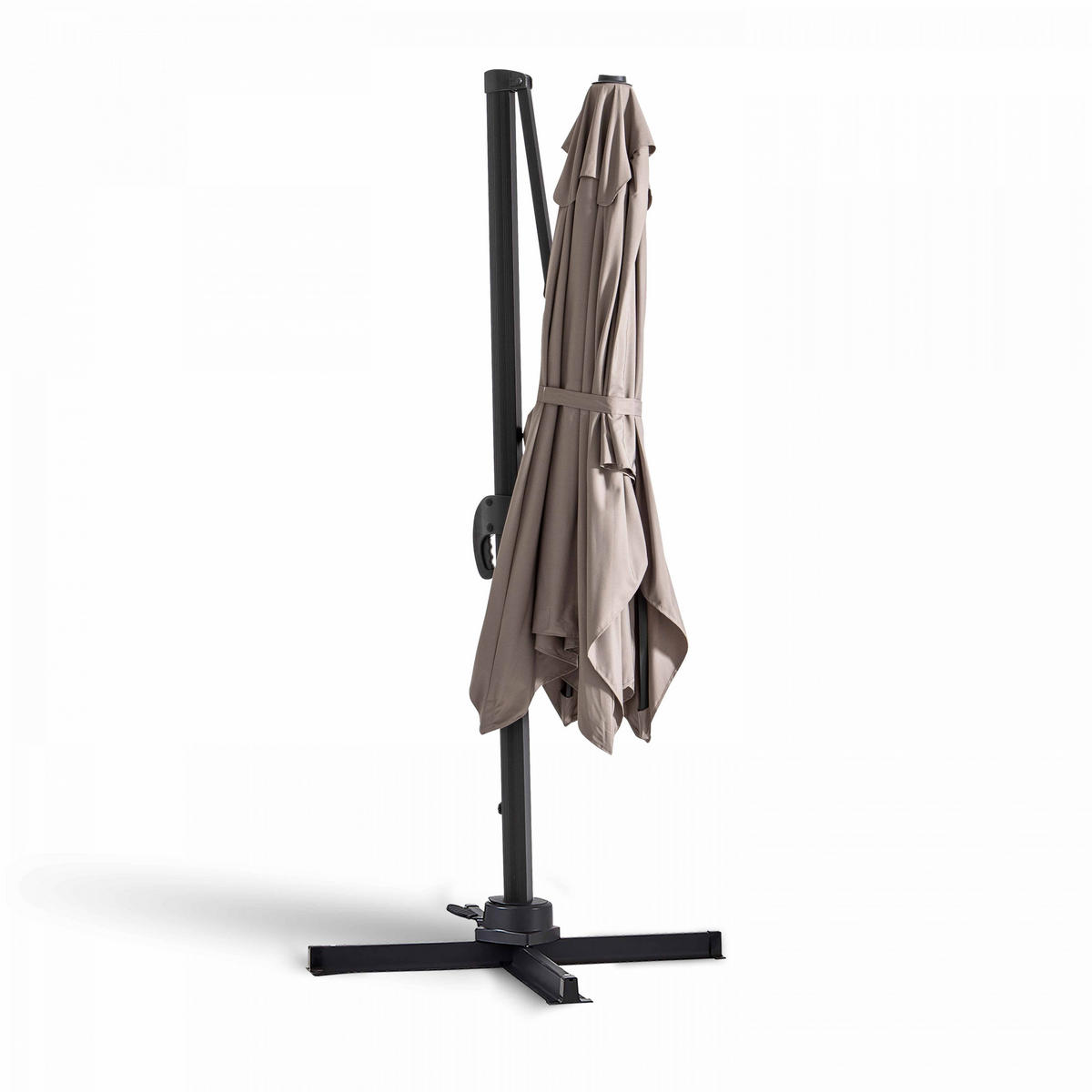 SONNENSCHIRM 2x3m Aluminium, Taupe - Taupe, Metall (300/200cm) - Oviala