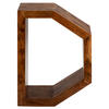 BEISTELLTISCH D-Form 60 cm Braun aus Akazienholz - Dunkelbraun, Holz (45/30/60cm) - WOMO-DESIGN