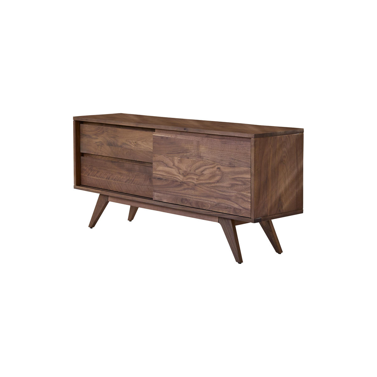 SIDEBOARD Esmée Braun aus Walnuss - Braun, Holz (130/60/35cm) - Tikamoon
