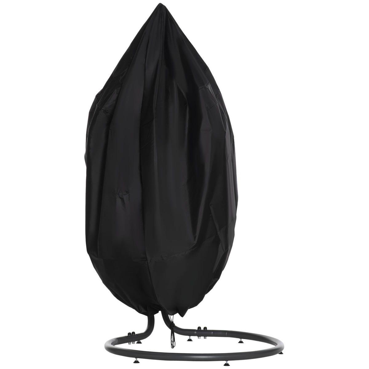 HÄNGESESSEL ABDECKUNG DE-07010 wasserdicht, winddicht, mit Reißverschluss Schwarz - Schwarz, Textil (115/190/115cm) - ComfortXL