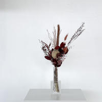 TROCKENBLUMENSTRAUSS klein bordeaux rosa Pampas Mix - lila - Lila, Naturmaterialien (30cm) - Lykke & You