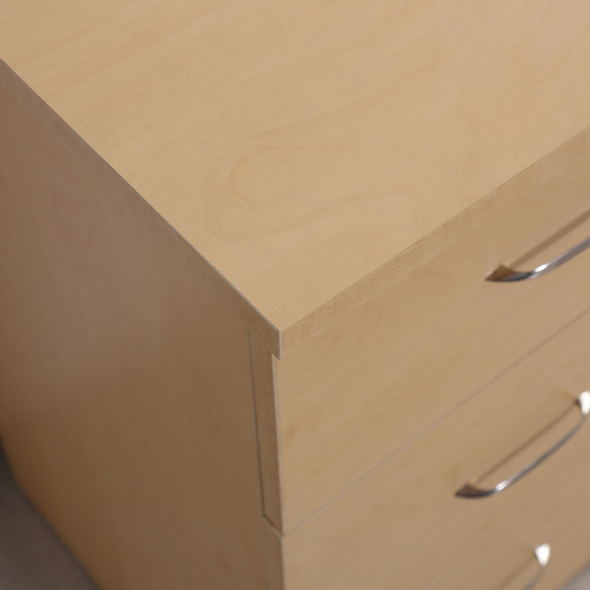 SCHREIBTISCH DE-14850 mit 3 Schubladen & 3 Regalen Helle Holzoptik - Naturfarben, Holzwerkstoff (120/49/72cm) - ComfortXL
