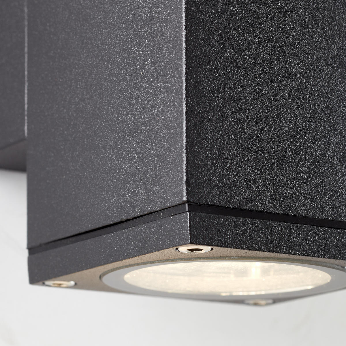 AUSSENWANDLEUCHTE Hally Anthrazit 8,8/6/10,6 cm - Anthrazit, Glas (6/10.6/8.8cm) - Brilliant