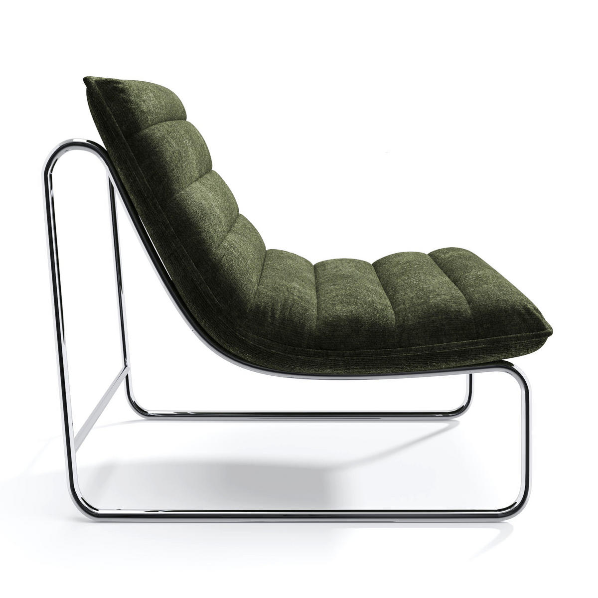 SESSEL Texturierter Samt Khakigrün 67.5cm - Olivgrün/Grün, Textil (67.5/78.5/85cm) - Sia Home