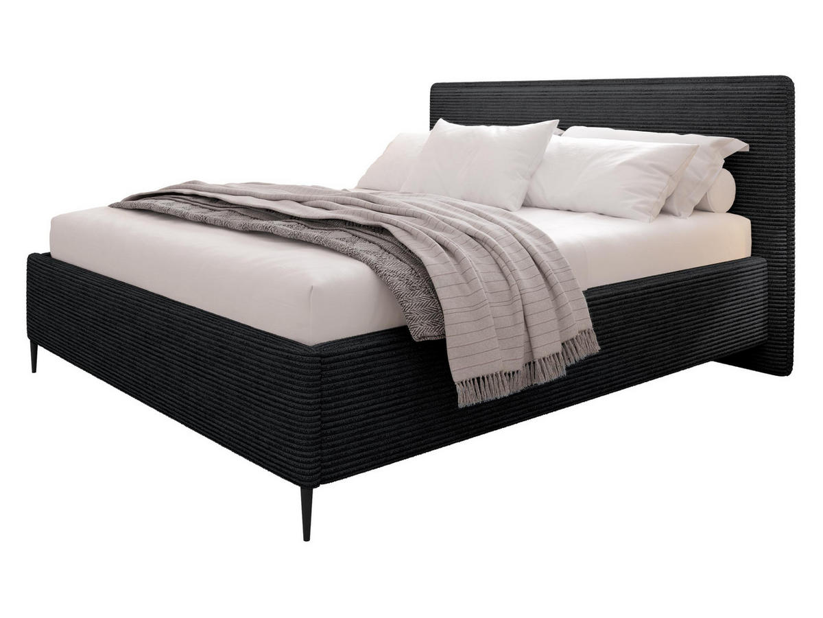 POLSTERBETT Puretta - Anthrazit/Schwarz, Holzwerkstoff/Textil (180/200cm) - MIRJAN24