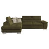 ECKSOFA Cotere, Seite: Links - Grün, Holz/Textil (270/202cm) - MIRJAN24