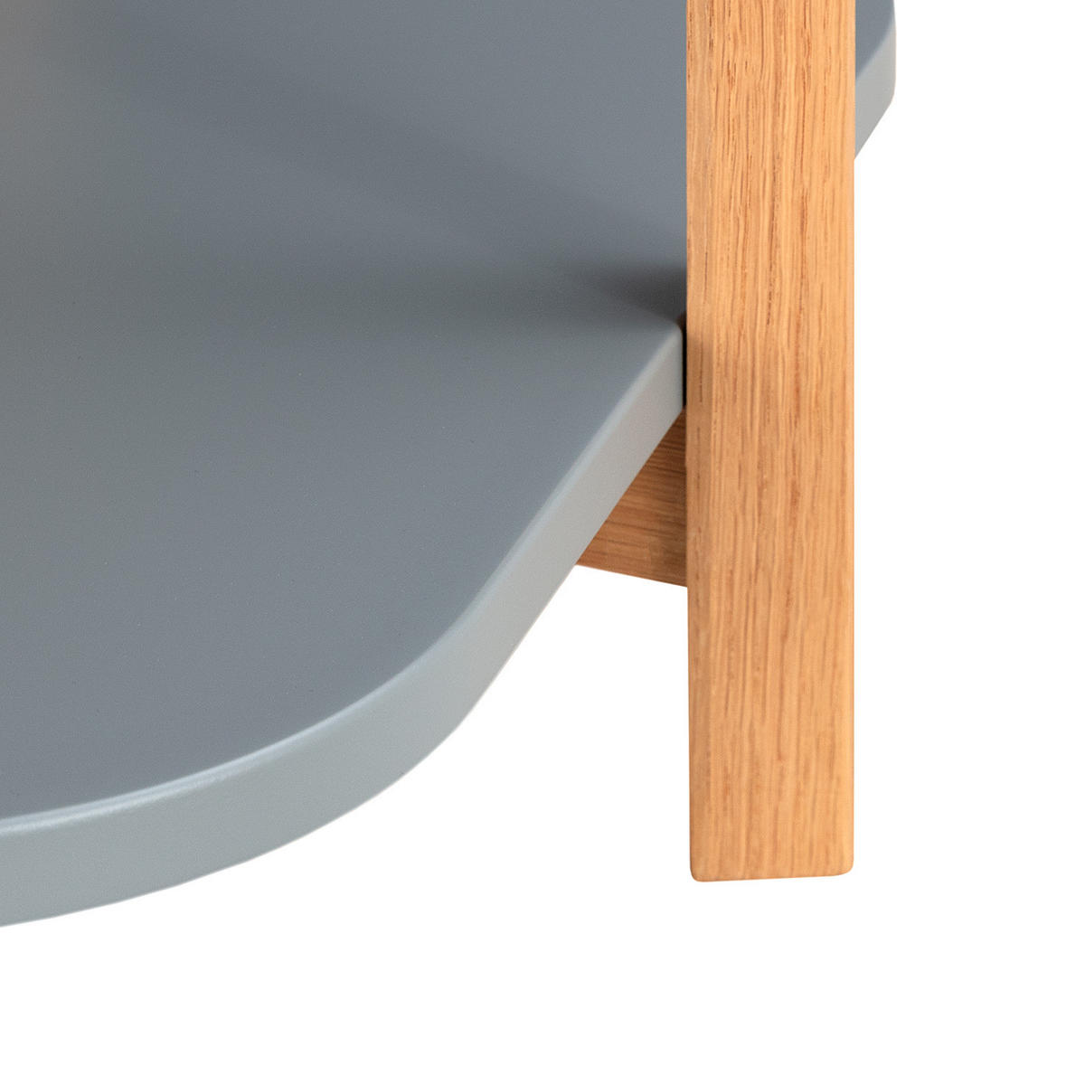BEISTELLTISCH - Eiche teilmassiv - Blaugrau/Braun, Holz/Holzwerkstoff (57/57/55cm) - home24