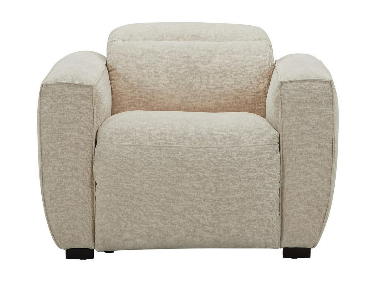 RELAXSESSEL elektrisch - Stoff - Beige - LAGUNDI - Beige, Textil (108/70/114cm) - Vente-Unique