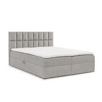 BOXBETT Dominga Premium - Grau, Holzwerkstoff/Textil (180/200cm) - Fun Möbel