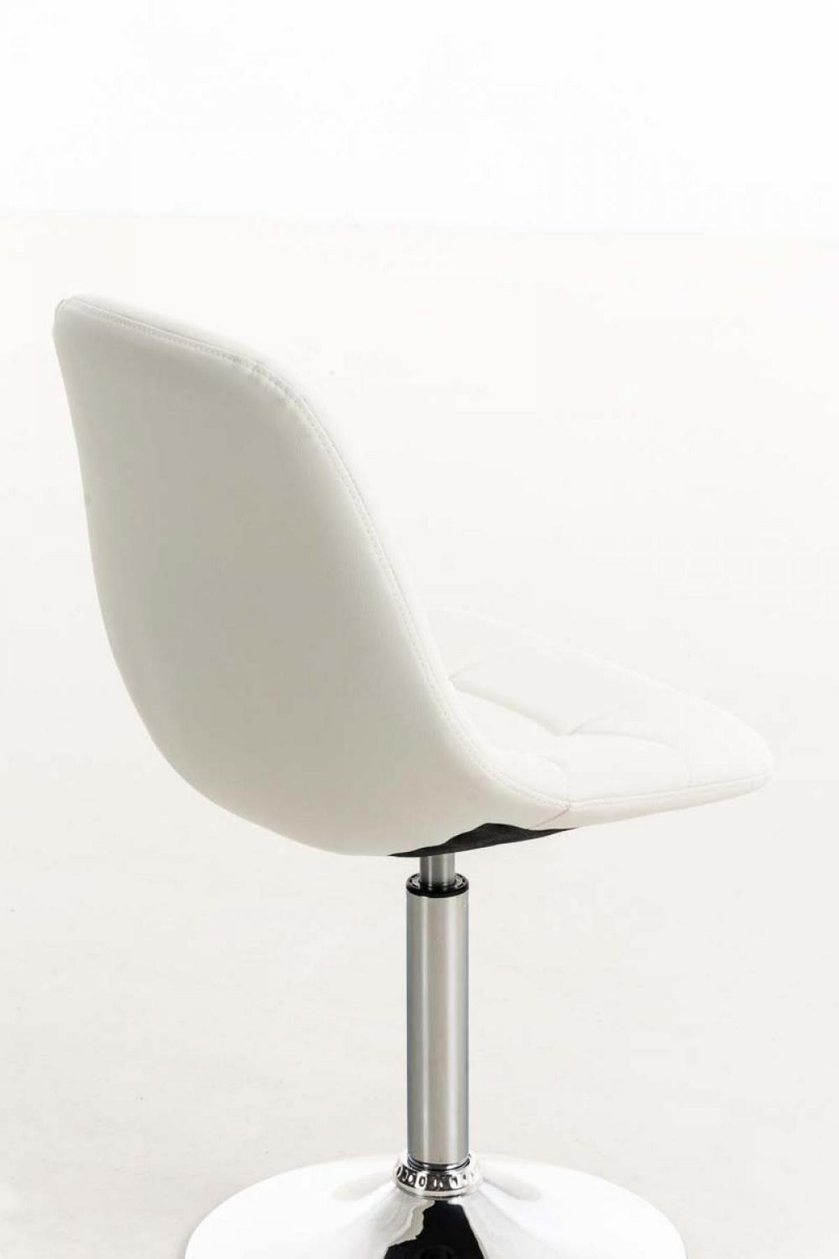 DREHSTUHL Lederlook weiß - Weiß, Textil/Metall (48/84/52cm) - CLP