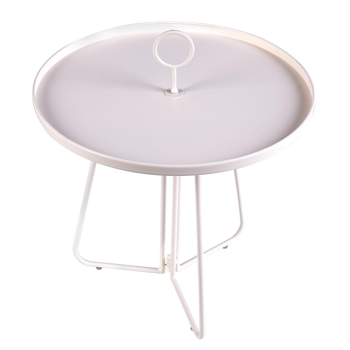 BEISTELLTISCH Porter mit Griff - Creme, Metall (45/45/53cm) - BUTLERS