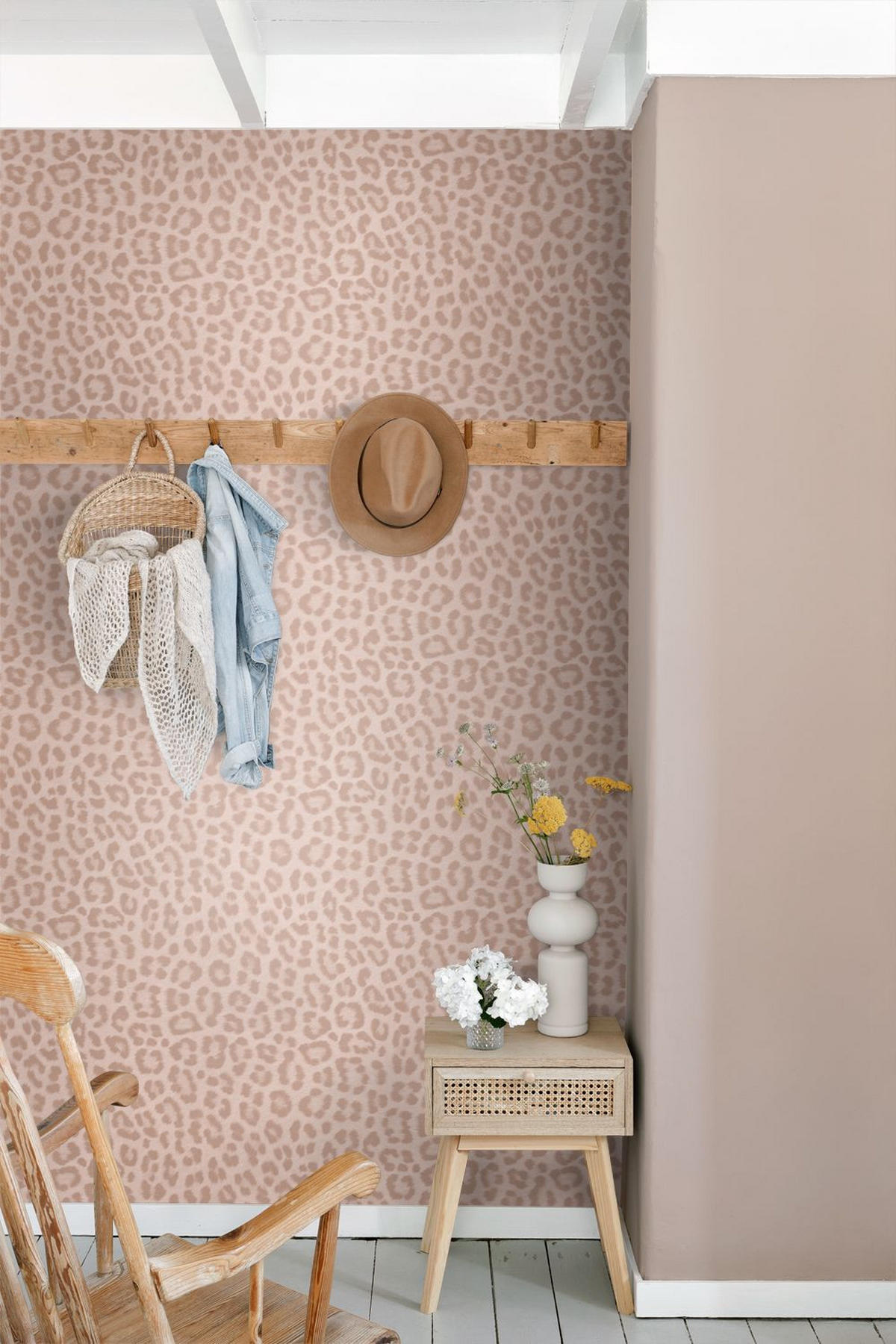 TAPETE Leopardenmuster 53 cm x 10.05 m - Pink, Papier (53/1000cm) - ESTAhome