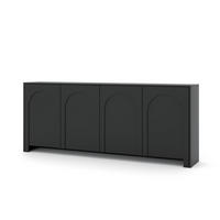 SIDEBOARD ARCO Schwarz, Gold 204x35x83 cm - Goldfarben/Schwarz, Holzwerkstoff (204/83/35cm) - FURNLUX