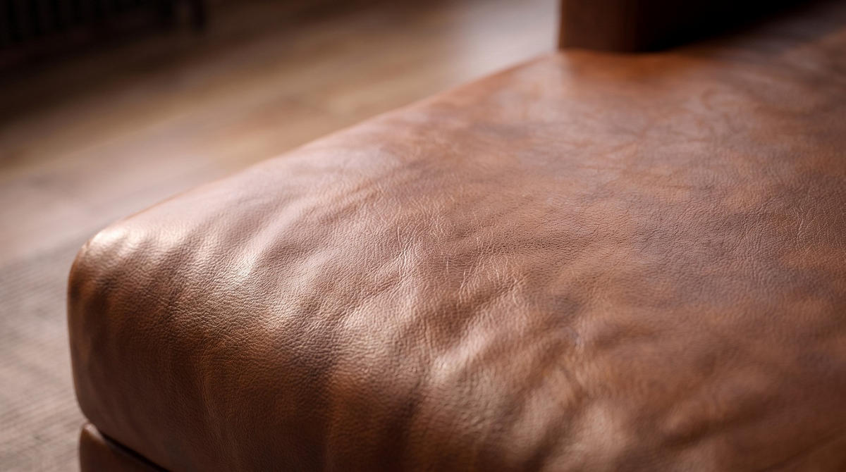 ECKSOFA MARLIN Braun Lederfaserstoff - Dunkelbraun/Schwarz, Leder/Kunststoff (168/262cm) - KAWOLA