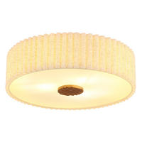 DECKENLEUCHTE JANNIE, Holz, Stoff, Beige, 3-flammig - Beige, Holz (50/50/16.2cm) - Globo Lighting