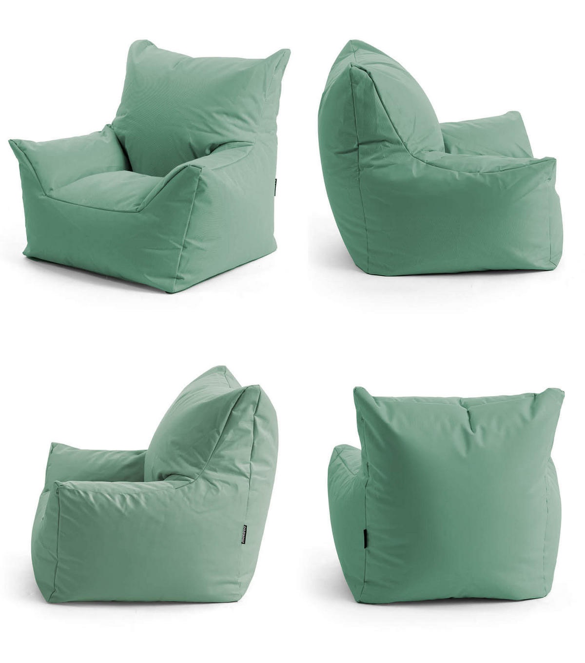 OOUTDOOR-KINDER-SITZSACK Der Gartenzwerg - Mintgrün/Grün, Textil (52/57/53cm) - Mokebo