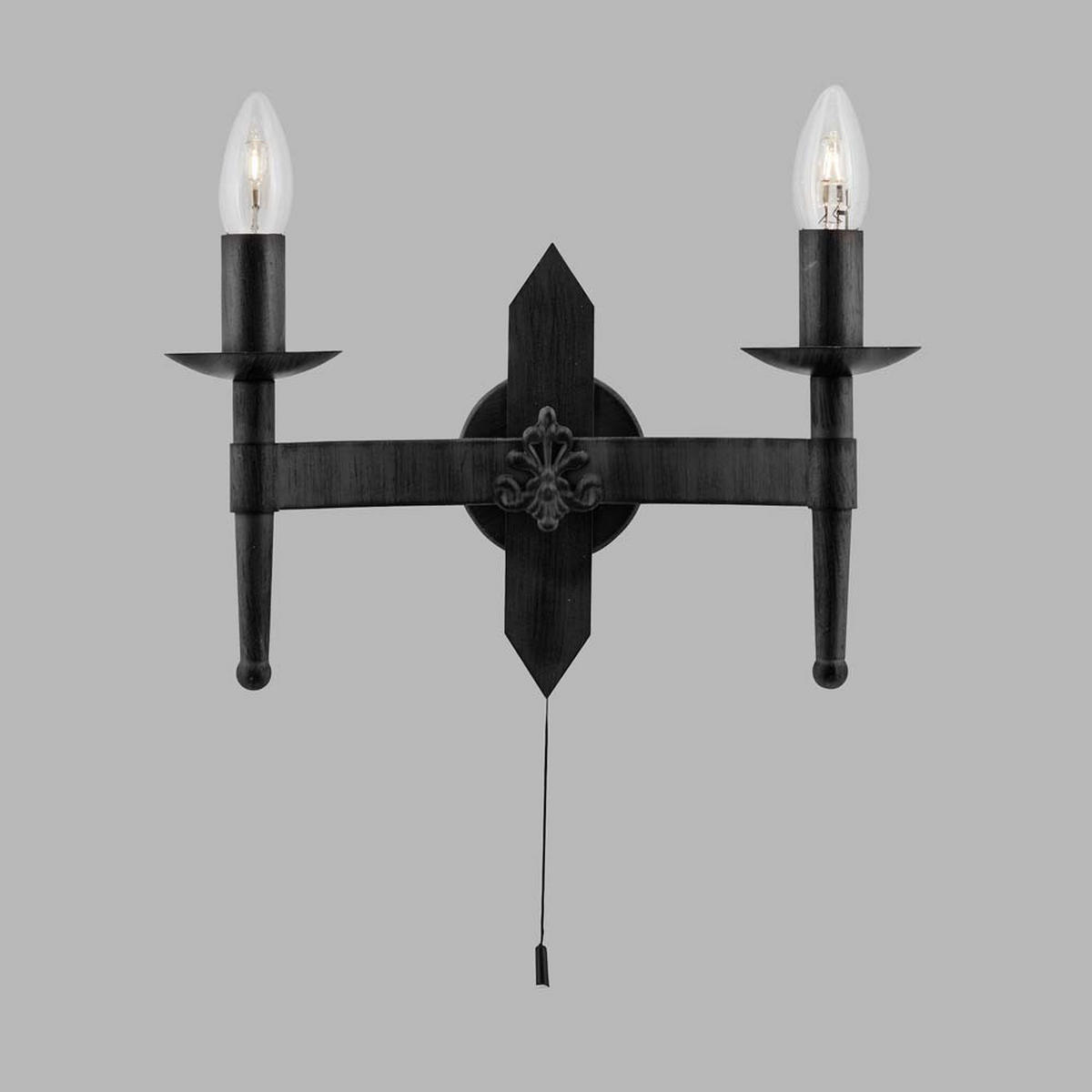 WANDLEUCHTE Schwarz Metall - Schwarz, Metall (34/21.5/14cm)