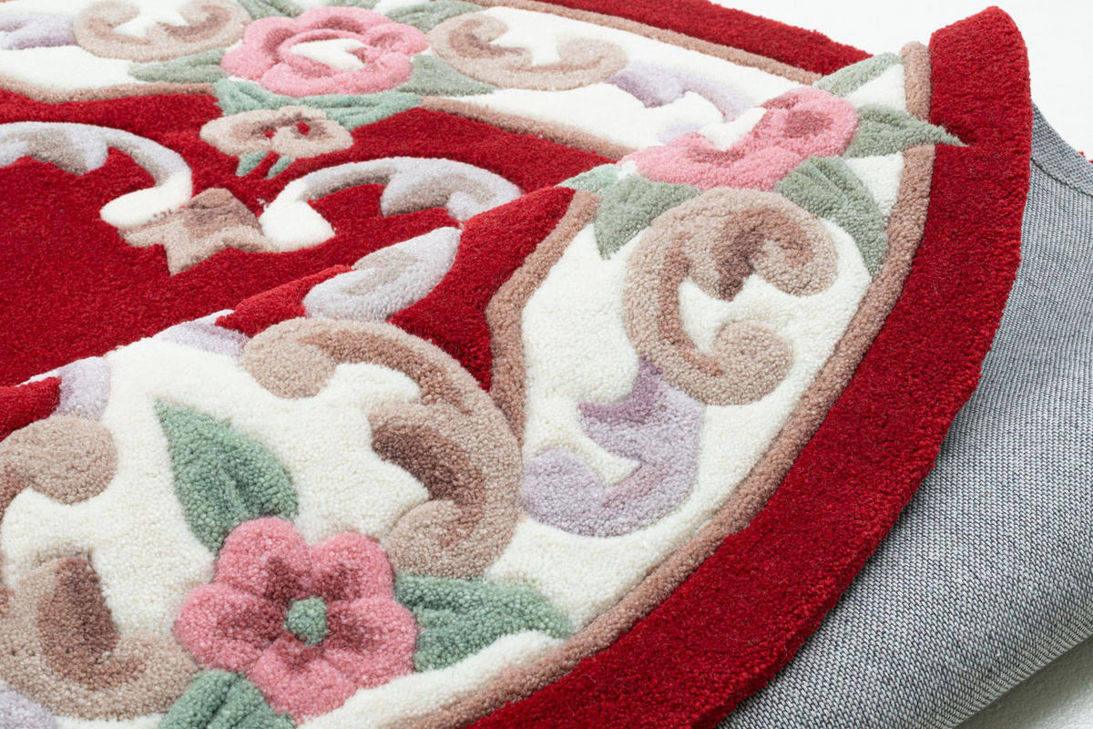 HANDTUFTTEPPICH Ming 190x290 cm - Rot, Textil (190/290cm) - THEKO